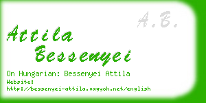 attila bessenyei business card